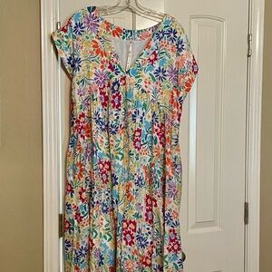 Uncle Frank Garden Delight Floral Dress Size Large